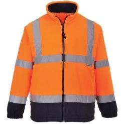 Polaire HiVis Bicolore Couleur : Orange/Marine Taille L - PORTWEST