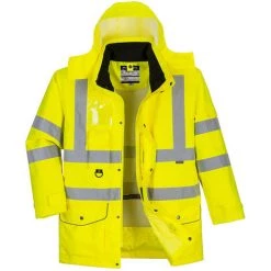 Parka Hi-Vis 7-en-1 Couleur : Jaune Taille M - PORTWEST