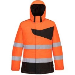 Parka D'hiver Haute Visibilité PW2 Couleur : Orange/Noir Taille M - PORTWEST