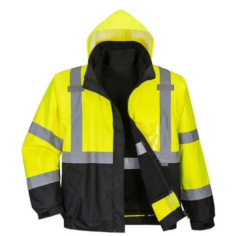 Blouson Haute Visibilité Premium 3 En 1 Couleur : Jaune/Noir Taille 5XL - PORTWEST 1 Blouson Haute Visibilité Premium 3 En 1 Couleur : Jaune/Noir Taille 5XL - PORTWEST