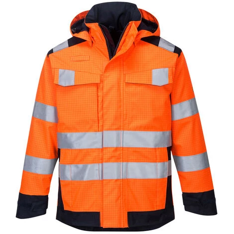 Veste De Pluie Modaflame Arc électrique Couleur : Orange/Marine Taille 4XL - PORTWEST 1 Veste De Pluie Modaflame Arc électrique Couleur : Orange/Marine Taille 4XL - PORTWEST