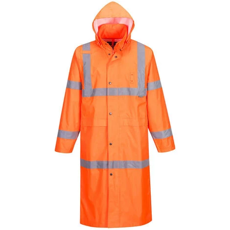 Manteau De Pluie HiVis 122cm Couleur : Orange Taille XL - PORTWEST 1 Manteau De Pluie HiVis 122cm Couleur : Orange Taille XL - PORTWEST