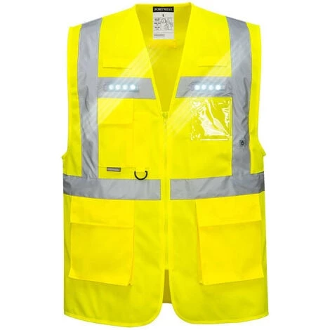Gilet Executive Orion LED Couleur : Jaune Taille S - PORTWEST 1 Gilet Executive Orion LED Couleur : Jaune Taille S - PORTWEST