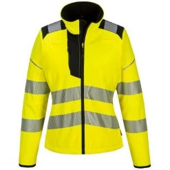 Softshell PW3 Haute Visibilité Pour Femmes Couleur : Jaune/Noir Taille XS - PORTWEST