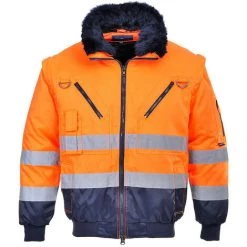 Blouson Pilote 3 En 1 Haute Visibilité Couleur : Orange/Marine Taille XL - PORTWEST