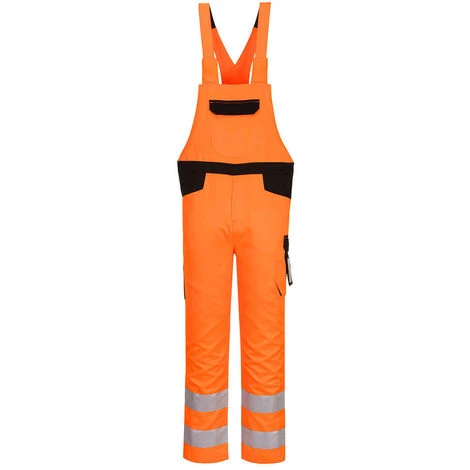 Cotte à Bretelles Haute Visibilité PW2 Couleur : Orange/Noir Taille L - PORTWEST 1 Cotte à Bretelles Haute Visibilité PW2 Couleur : Orange/Noir Taille L - PORTWEST