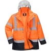 Parka Hi-Vis Bicolore Contrastée Trafic 4 En 1 Couleur : Orange/Marine Taille M - PORTWEST