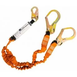 Longe Double 140kg Avec Absorbeur De Chocs Portwest Orange Unique - Orange