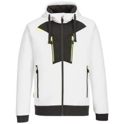 Sweat à Capuche Zippé DX4 Couleur : Blanc Taille XL - PORTWEST