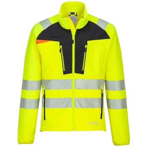 Portwest - Sous-couche Zippée Haute Visibilité DX4 Taille:L - Jaune / Noir 1 Portwest - Sous-couche Zippée Haute Visibilité DX4 Taille:L - Jaune / Noir