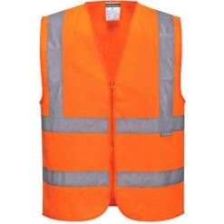 Gilet Hi-Vis Avec Zip Couleur : Orange Taille XXL - PORTWEST