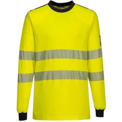 T-Shirt Hi-Vis Flamme Résistant WX3 Couleur : Jaune/Marine Taille S - PORTWEST