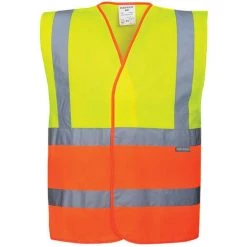 Gilet HV Bicolore Couleur : Jaune/Orange Taille L/XL - PORTWEST