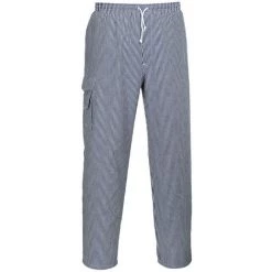 Pantalon Cuisine Chester Couleur : Bleu Check Taille L - PORTWEST