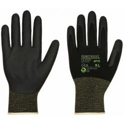 Gants Bambou Mousse De Nitrile Adhérent Durable Portwest Noir L - Noir