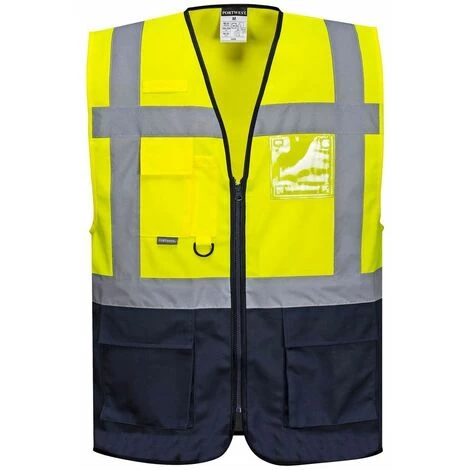 Gilet Fluo Secouriste Haute Visibilité Portwest Executive Warsaw Jaune / Noir L 1 Gilet Fluo Secouriste Haute Visibilité Portwest Executive Warsaw Jaune / Noir L