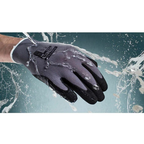 Gants De Protection Hydrophobe Portwest Dermiflex Aqua Gris / Noir 11 - Gris / Noir 3 Gants De Protection Hydrophobe Portwest Dermiflex Aqua Gris / Noir 11 - Gris / Noir – Image 3