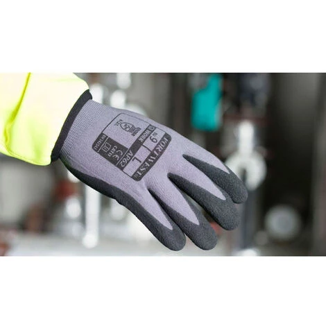 Gants De Protection Hydrophobe Portwest Dermiflex Aqua Gris / Noir 11 - Gris / Noir 4 Gants De Protection Hydrophobe Portwest Dermiflex Aqua Gris / Noir 11 - Gris / Noir – Image 4