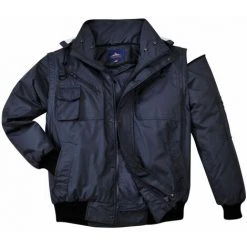 Blouson De Travail Pilote Imperméable Manches Amovibles 3-en-1 Portwest Bomber Marine XL 8 Blouson De Travail Pilote Imperméable Manches Amovibles 3-en-1 Portwest Bomber Marine XL -PORTWEST Soldes 8246528 4