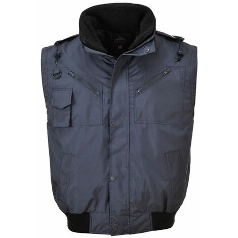 Blouson De Travail Pilote Imperméable Manches Amovibles 3-en-1 Portwest Bomber Marine XL 5 Blouson De Travail Pilote Imperméable Manches Amovibles 3-en-1 Portwest Bomber Marine XL – Image 5