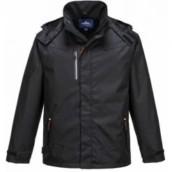 Veste De Pluie Imperméable Portwest COACH Noir 3XL