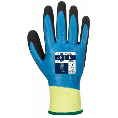 Gant Anti Coupure Portwest Aqua Cut Pro Noir / Bleu 11 - Noir / Bleu 2 Gant Anti Coupure Portwest Aqua Cut Pro Noir / Bleu 11 - Noir / Bleu – Image 2