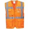 Gilet Haute Visibilité Zippé Respirant Portwest Meshair Athène Orange XL