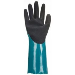 Gants Manchette De Protection Chimique Portwest Sandy Grip Lite Bleu Noir 10 - Bleu Noir